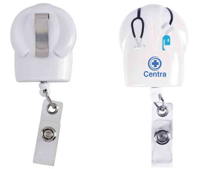 PORTAGAFETE DE PLÁSTICO, DE CUERPO HUECO EN FORMA DE BATA DE DOCTOR C283